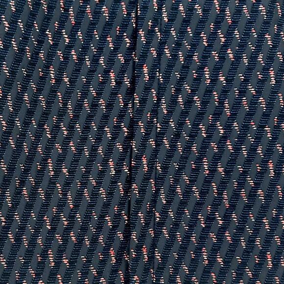 Ann Taylor LOFT Jacquard A-Line Mini Skirt Size 8 Navy Blue Pink Embroidered 7 - Picture 5 of 8